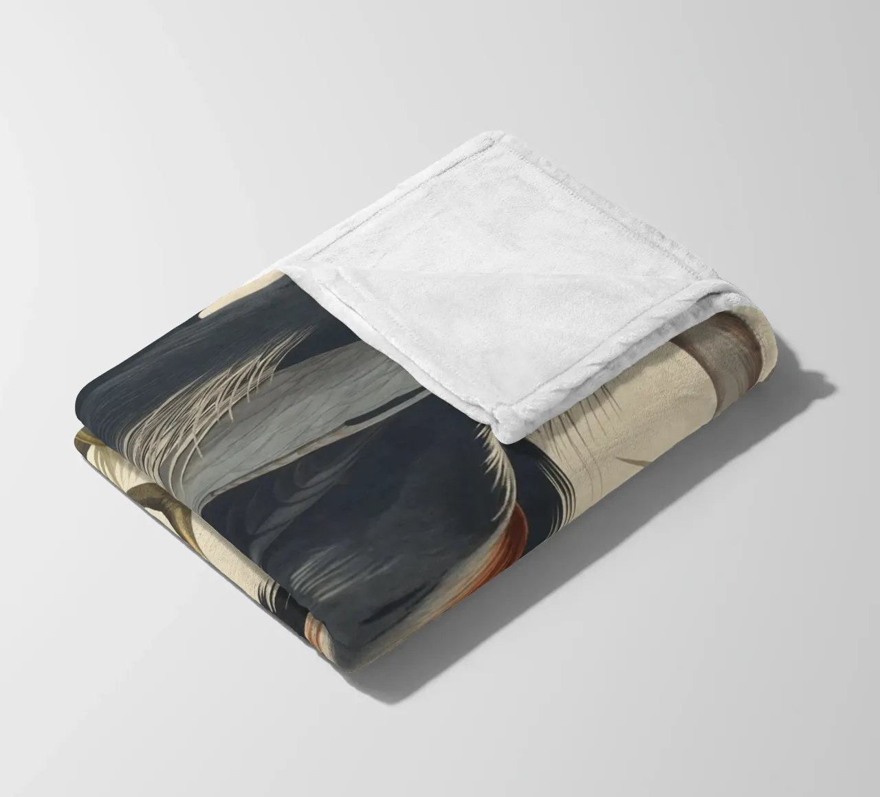 John James Audubon - Airone azzurro maggiore coperta in pile da Timeless Artworks