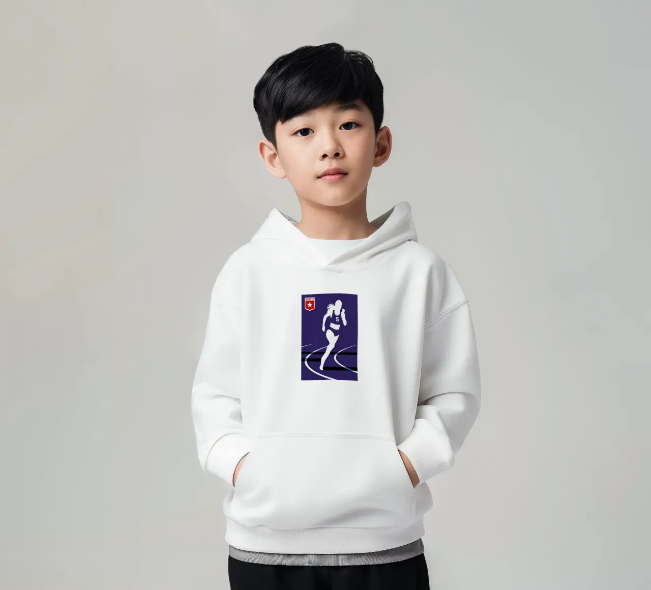 Runner felpa bambino con cappuccio da Bo Lundberg