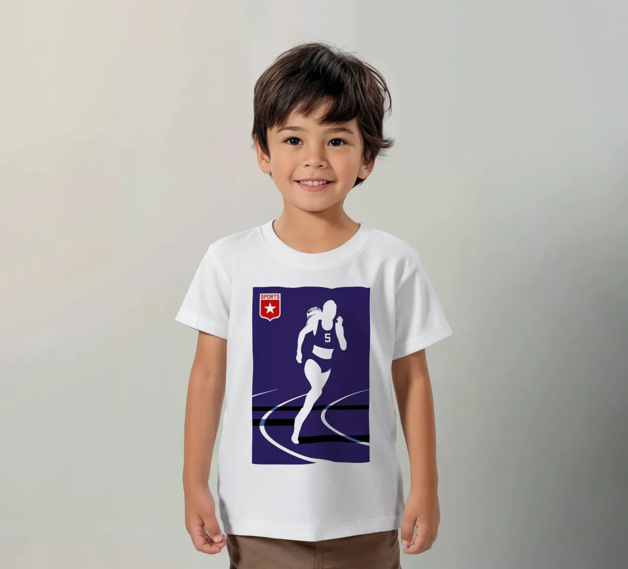 Runner kinder t-shirt van Bo Lundberg
