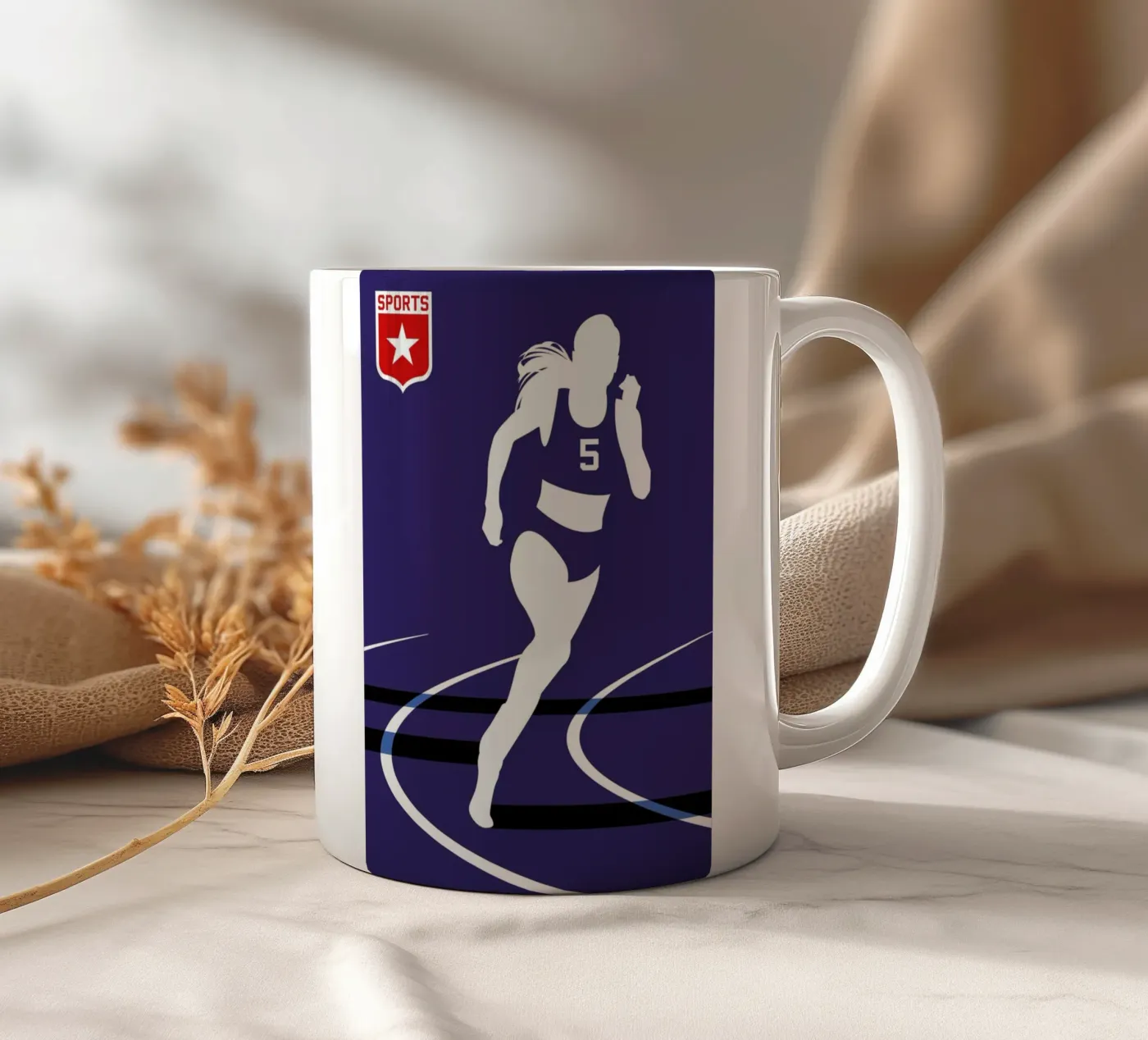 Runner ceramic mug by Bo Lundberg