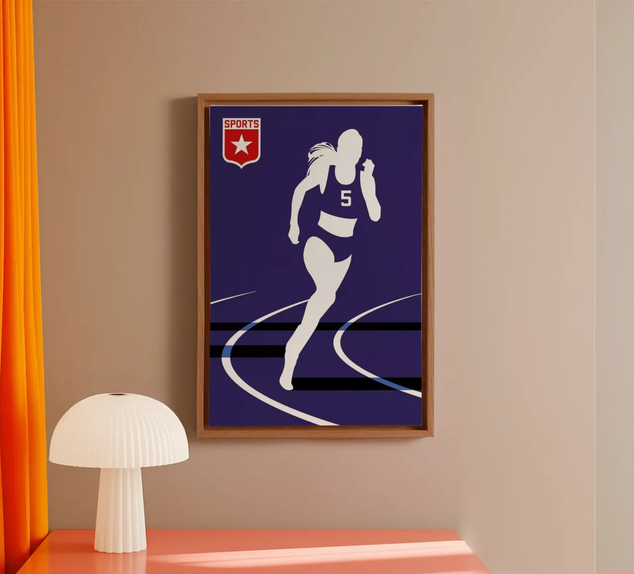 Runner tela con Cornice a cassetta da Bo Lundberg