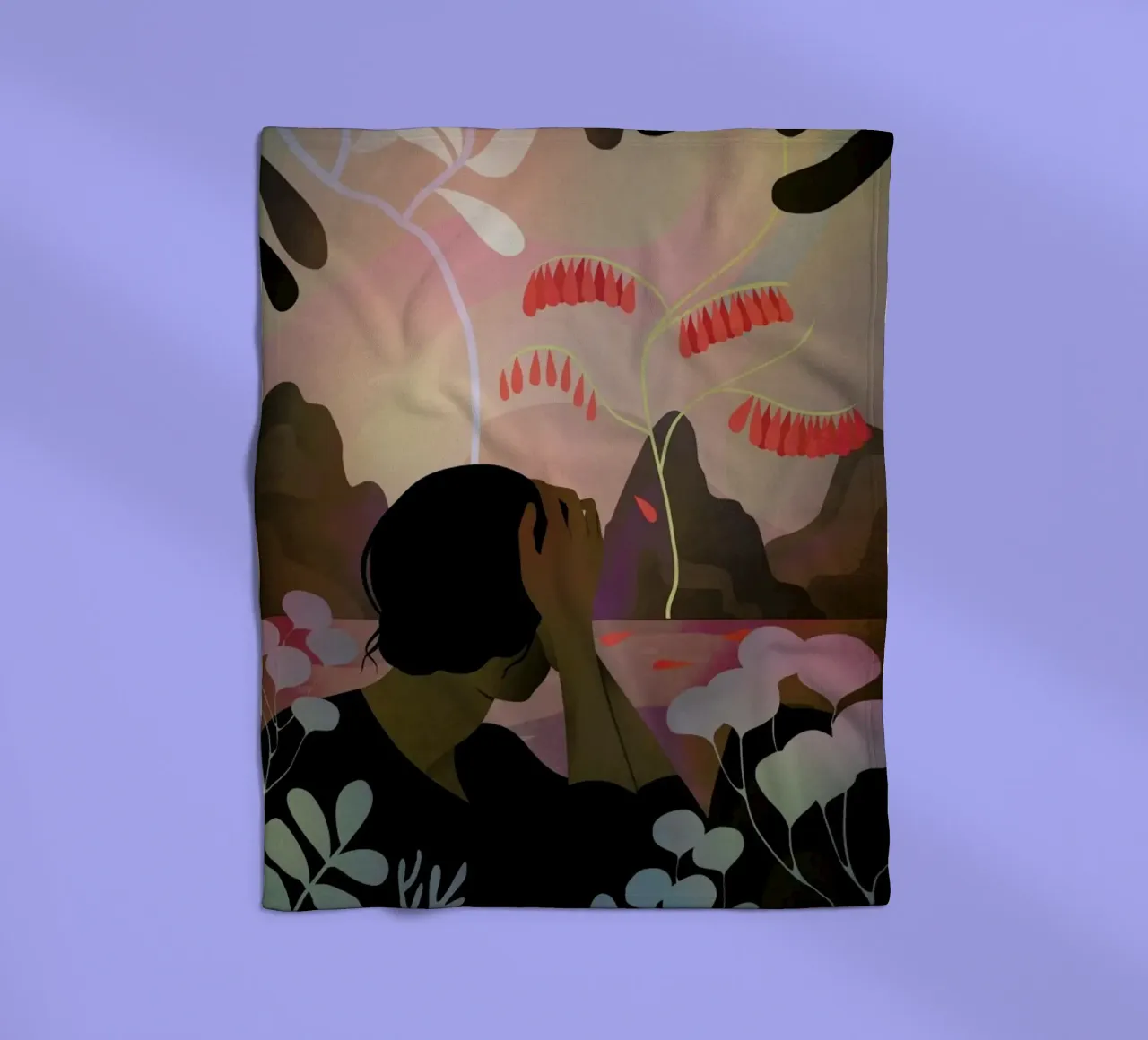 Ausblick Fleecedecke von Lesja Chernish