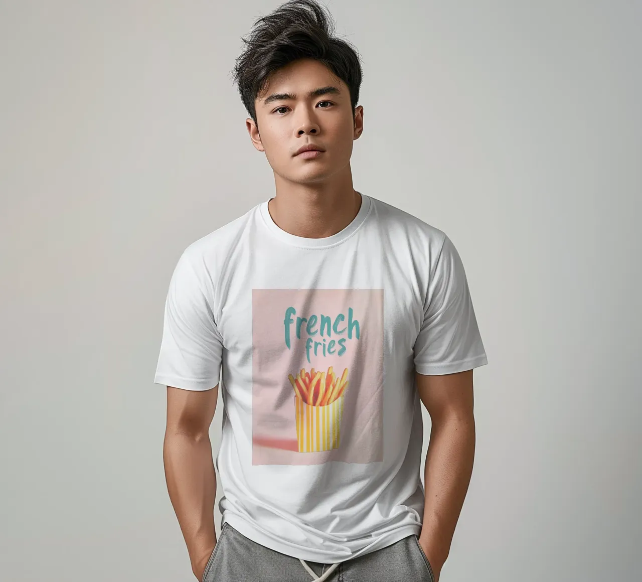 Strip box con patatine fritte t-shirt da Carinaprint
