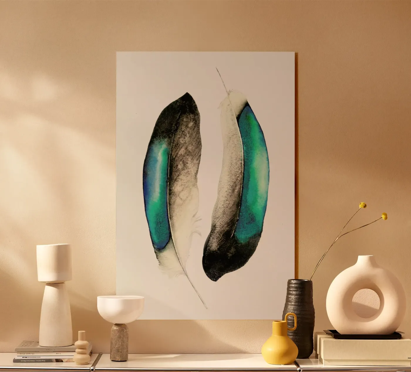 Smaragd Feathers plexiglass da Karolina Kijak