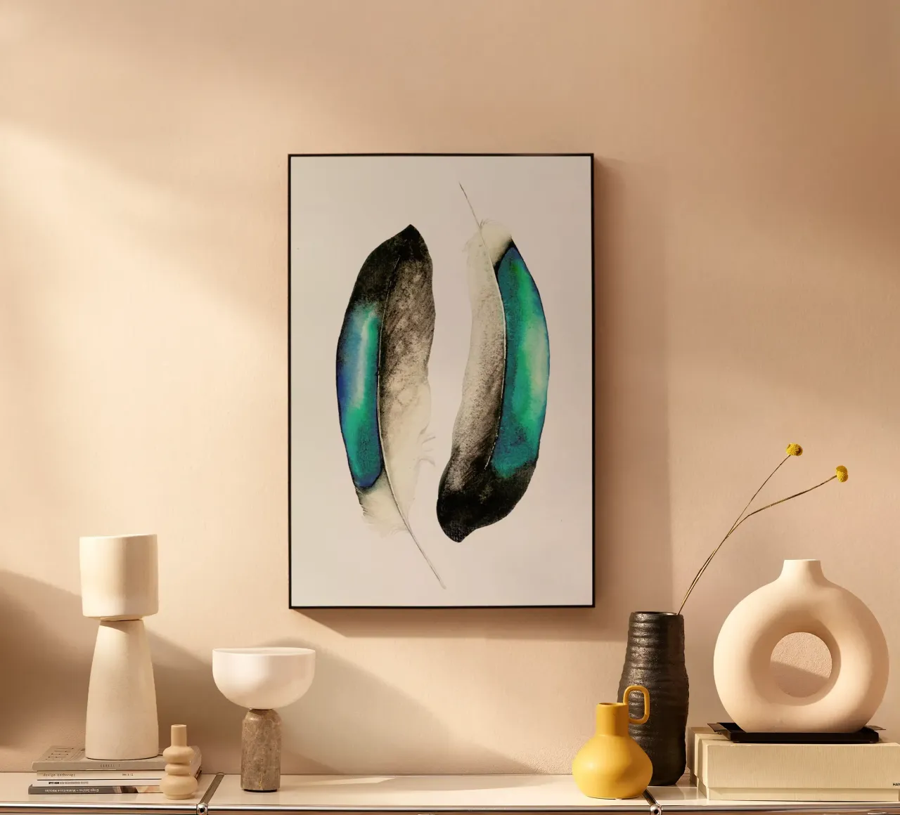 Smaragd Feathers alluminio dibond da Karolina Kijak