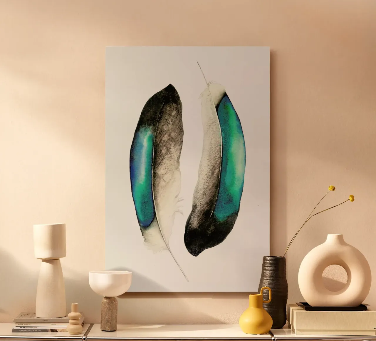 Smaragd Feathers alluminio dibond da Karolina Kijak