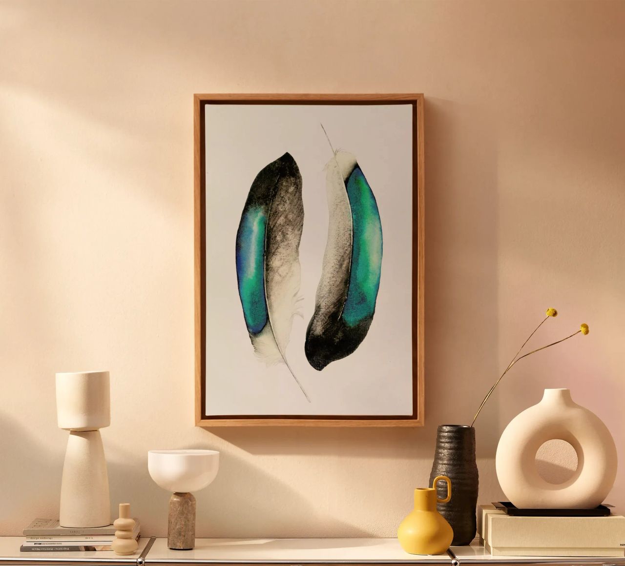 Smaragd Feathers tela da Karolina Kijak