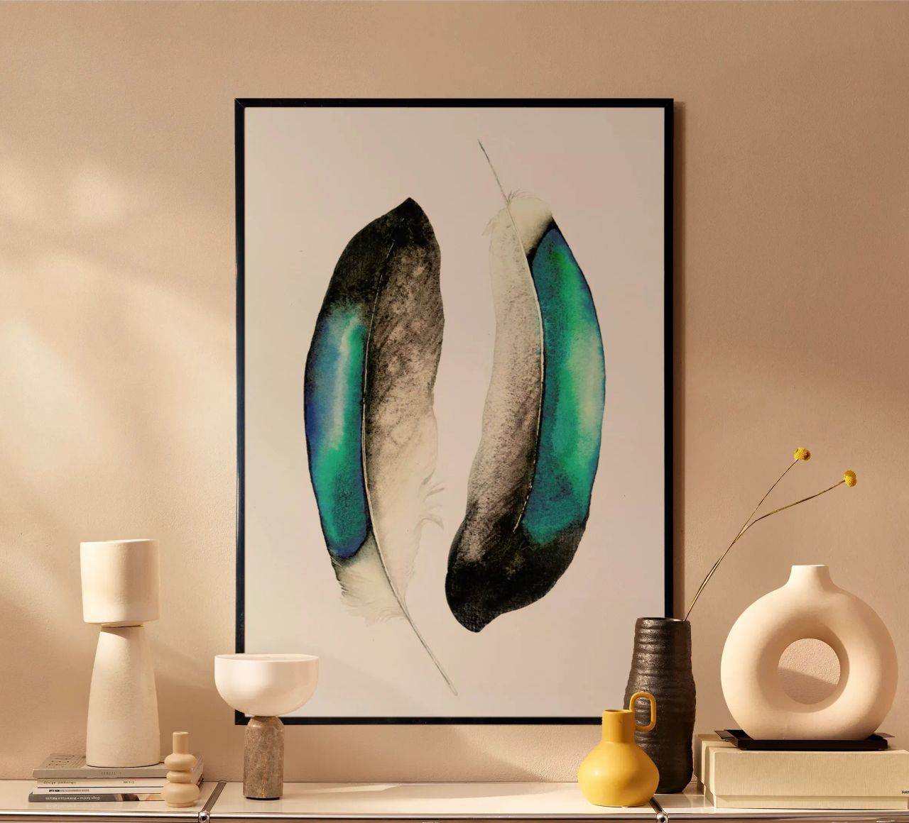Smaragd Feathers poster da Karolina Kijak