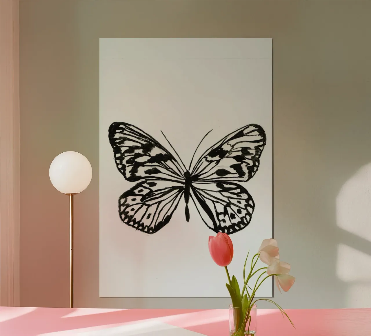 Butterfly No. 45 poster con telaio in legno da Nathys_illustration