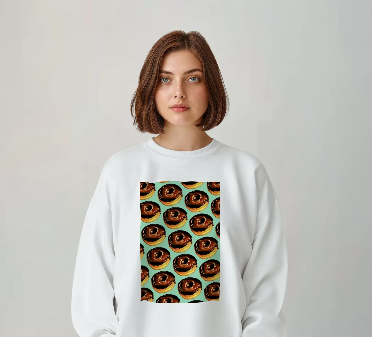 Chocolate Donut Pattern -Teal felpa da Kelly Gilleran