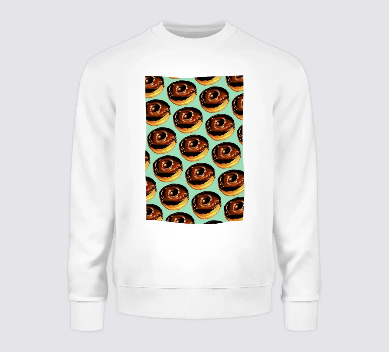 Chocolate Donut Pattern -Teal felpa da Kelly Gilleran