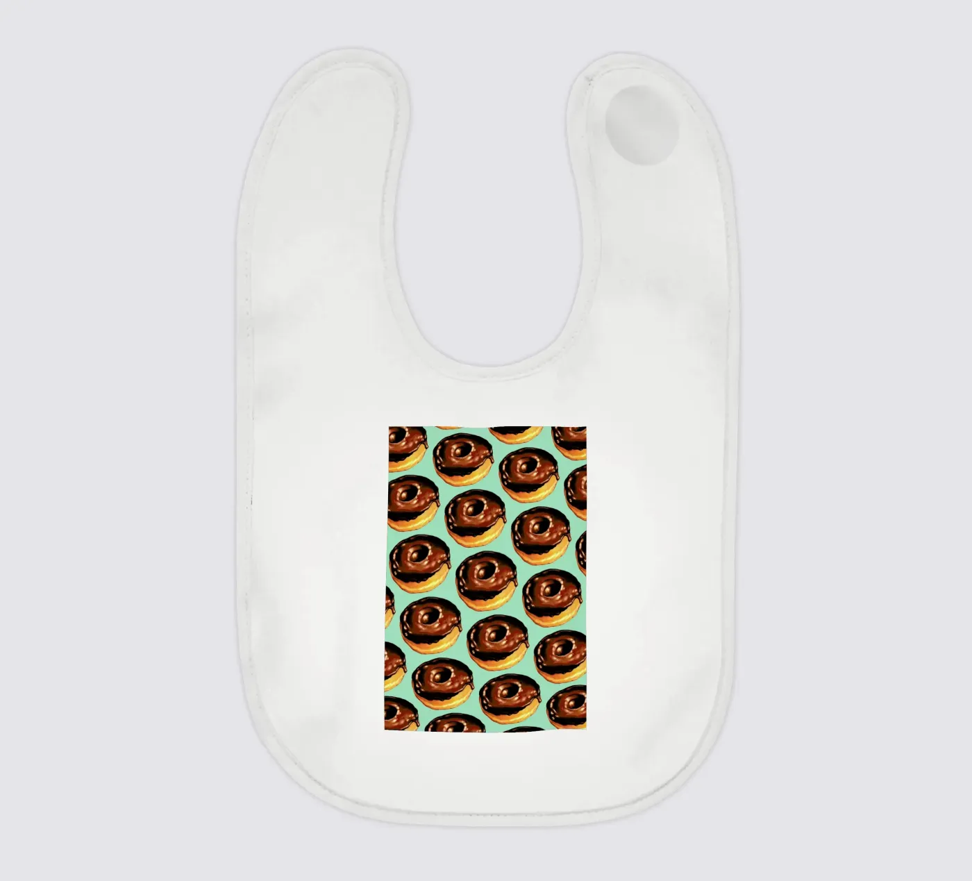 Chocolate Donut Pattern -Teal Babylätzchen von Kelly Gilleran