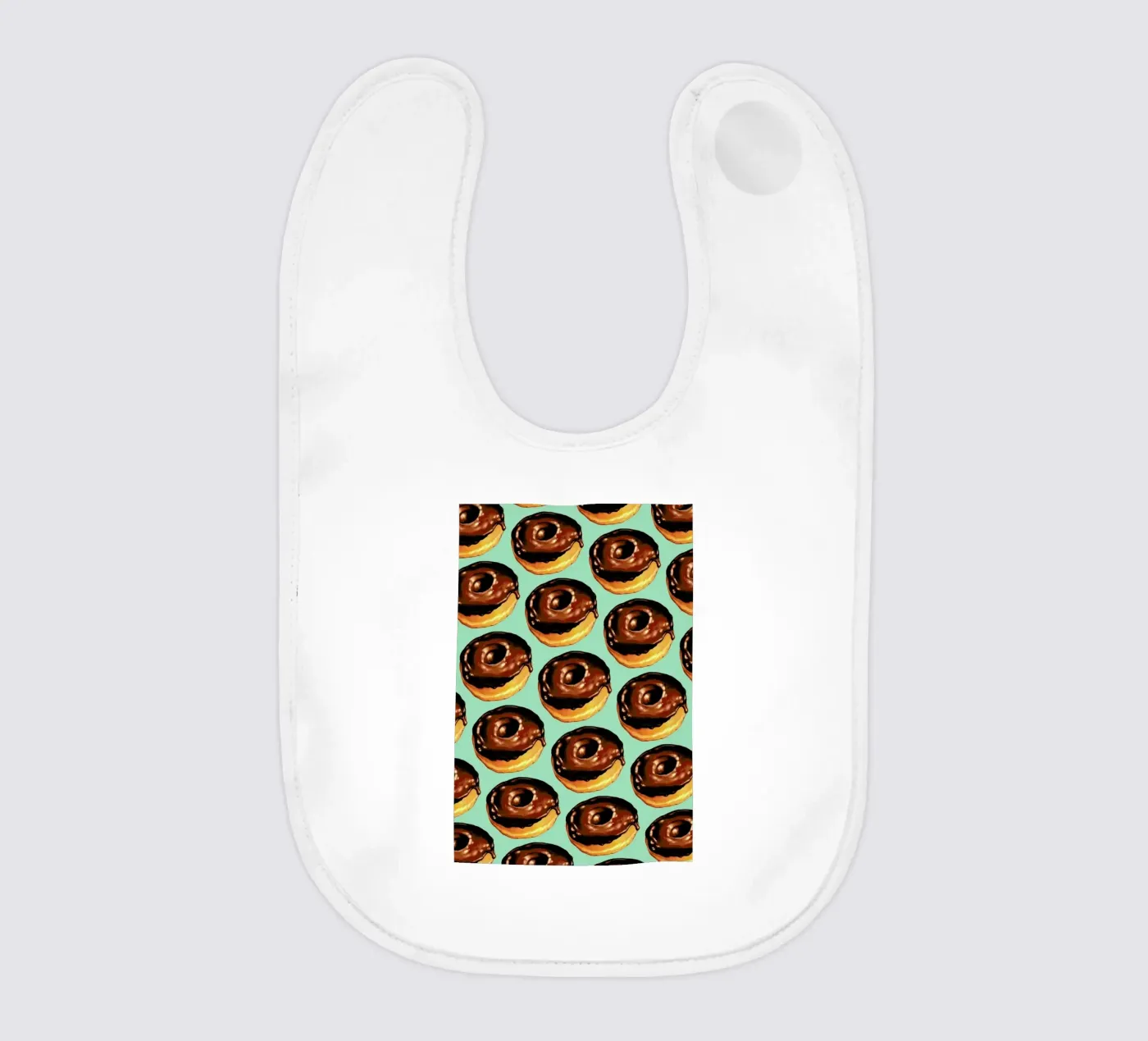 Chocolate Donut Pattern -Teal Babylätzchen von Kelly Gilleran