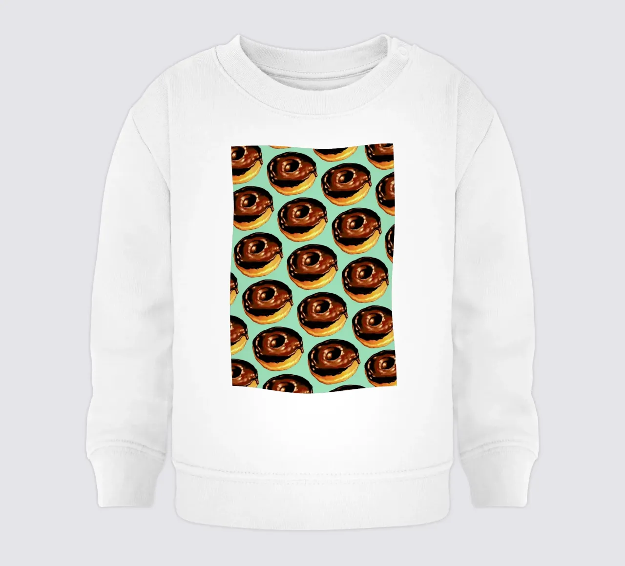 Chocolate Donut Pattern -Teal felpa neonato da Kelly Gilleran