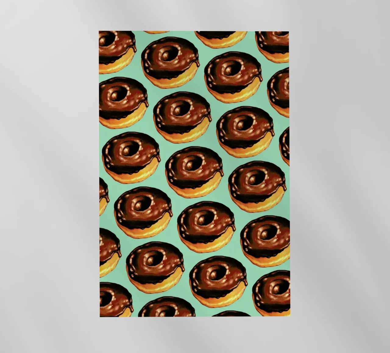 Chocolate Donut Pattern -Teal pellicola backlit da Kelly Gilleran