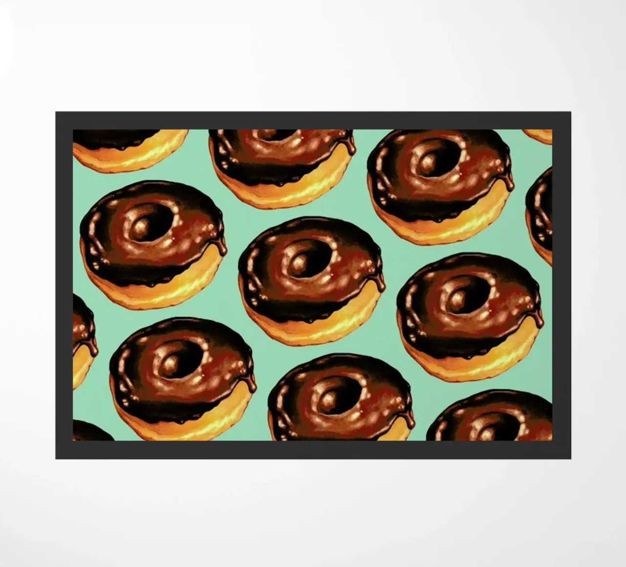 Chocolate Donut Pattern -Teal zerbino da Kelly Gilleran
