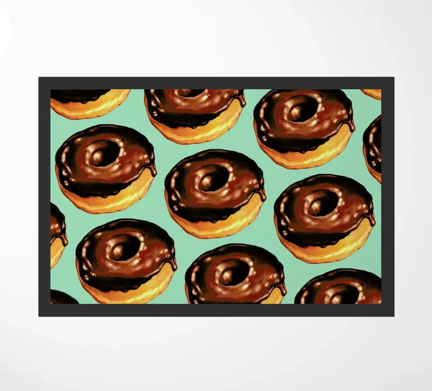 Chocolate Donut Pattern -Teal zerbino da Kelly Gilleran