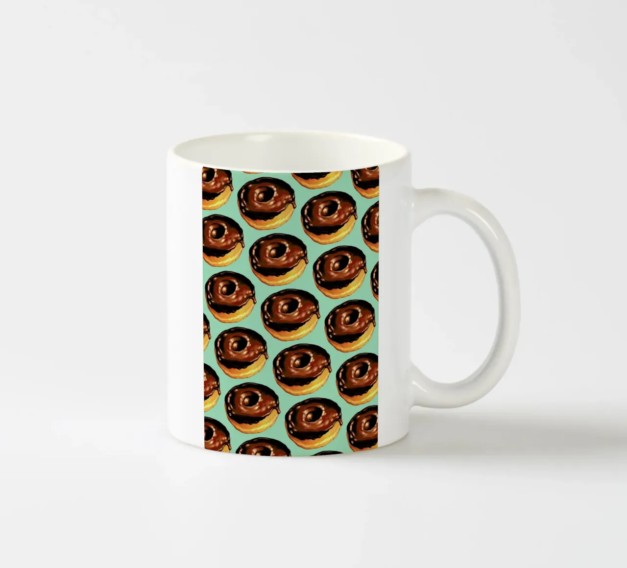 Chocolate Donut Pattern -Teal tazza in ceramica da Kelly Gilleran