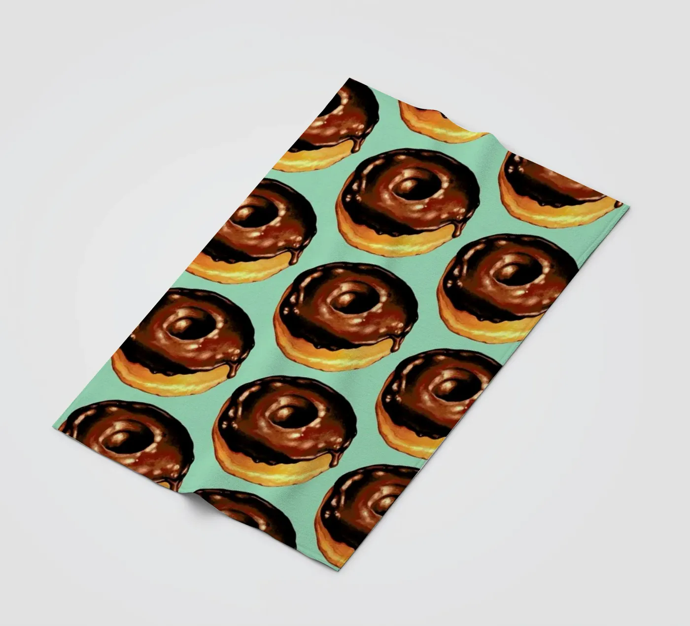 Chocolate Donut Pattern -Teal Fleecedecke von Kelly Gilleran