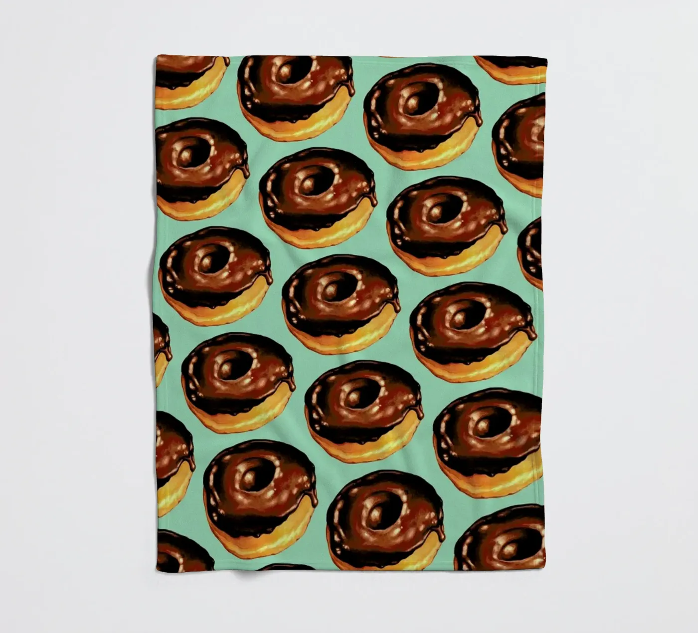 Chocolate Donut Pattern -Teal Fleecedecke von Kelly Gilleran