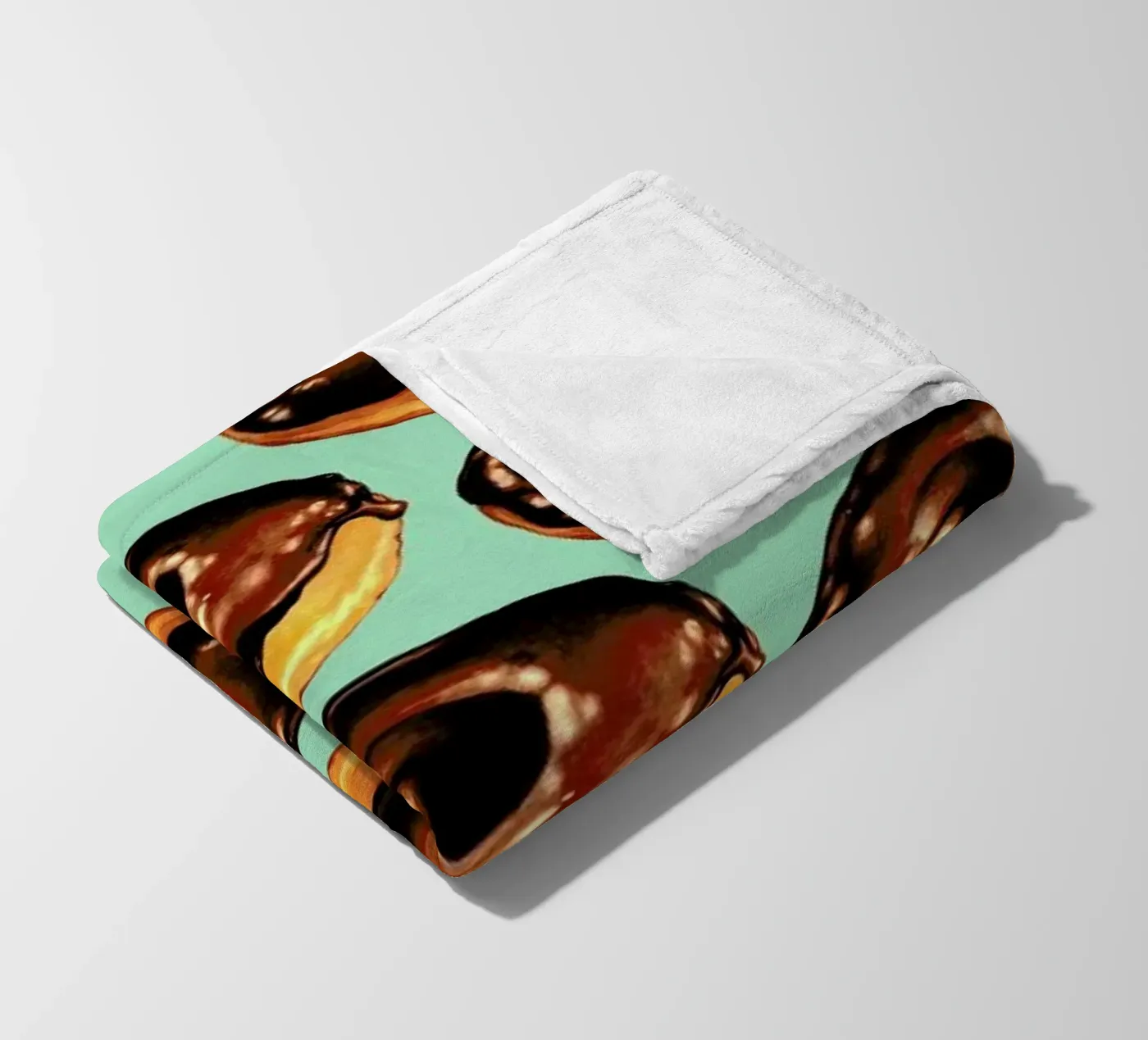 Chocolate Donut Pattern -Teal Fleecedecke von Kelly Gilleran