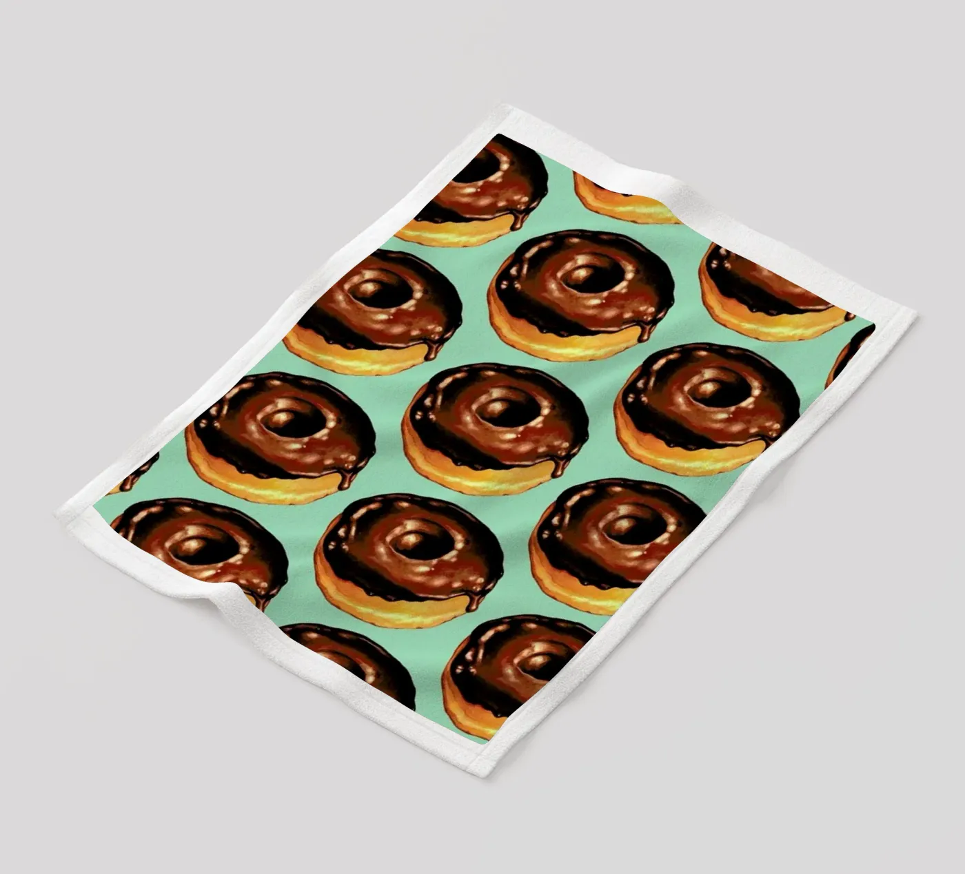 Chocolate Donut Pattern -Teal Fleecedecke von Kelly Gilleran