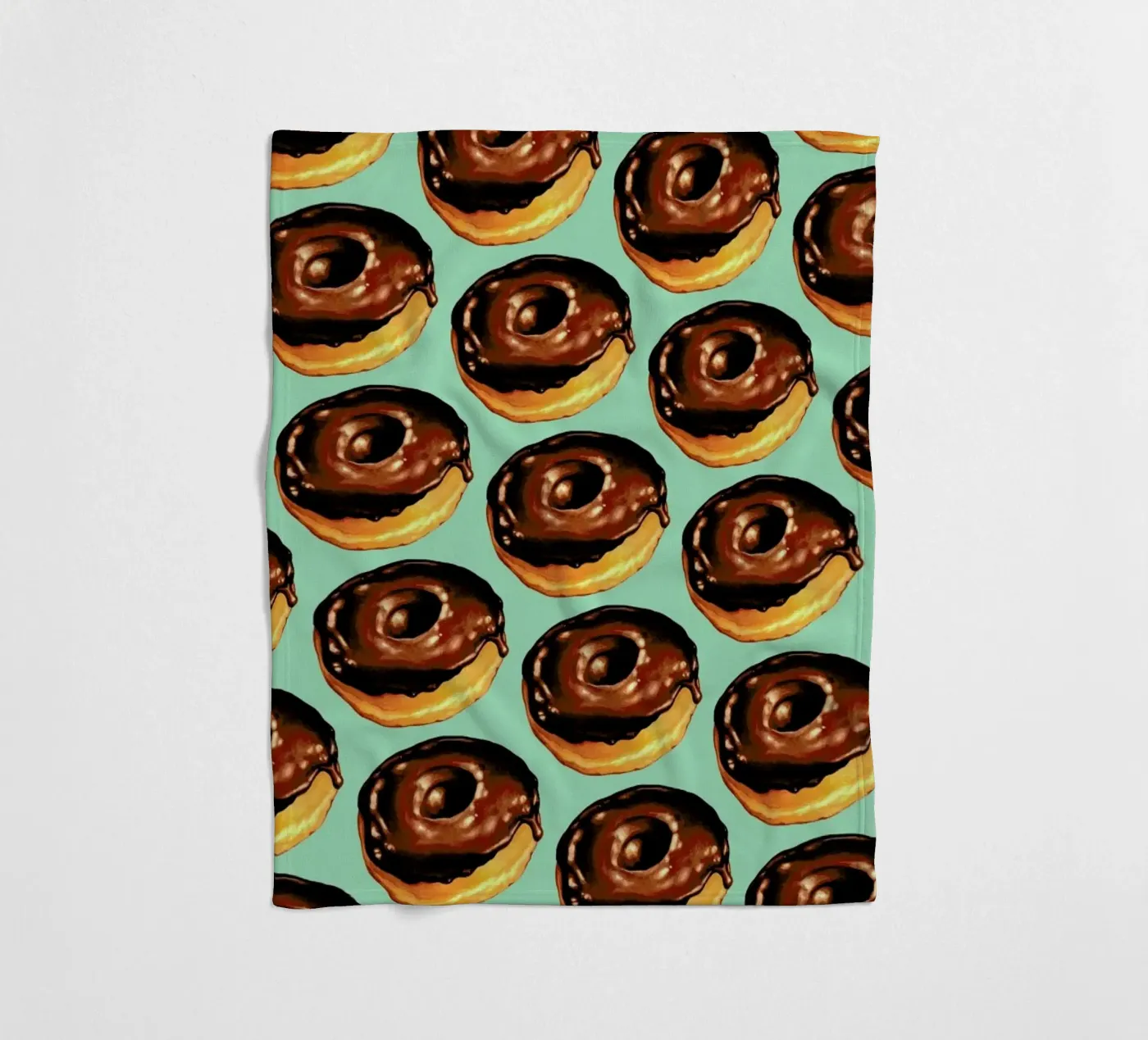 Chocolate Donut Pattern -Teal Fleecedecke von Kelly Gilleran