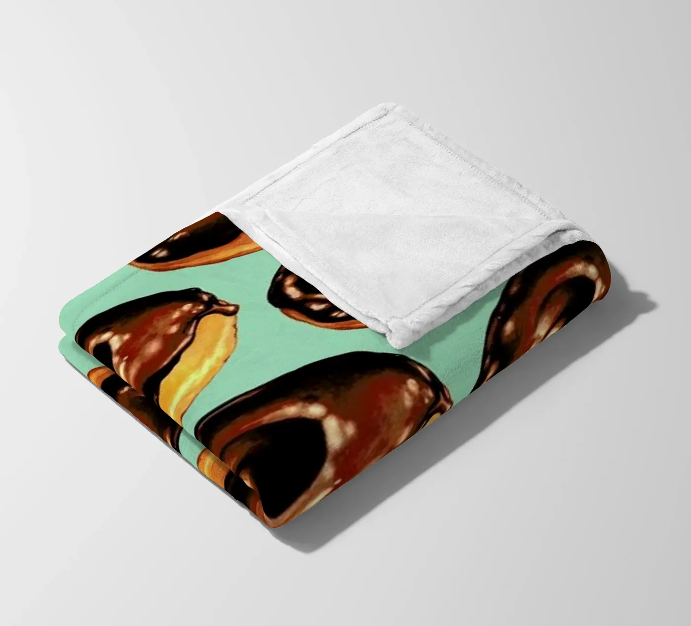 Chocolate Donut Pattern -Teal Fleecedecke von Kelly Gilleran