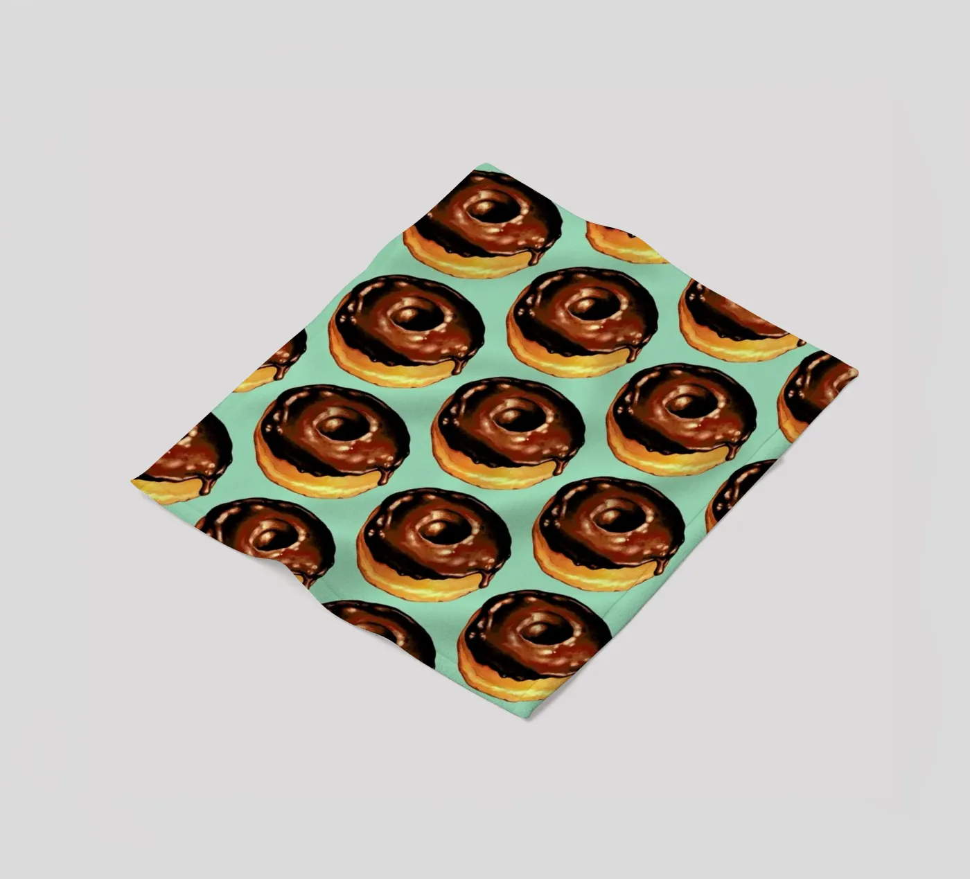 Chocolate Donut Pattern -Teal Fleecedecke von Kelly Gilleran