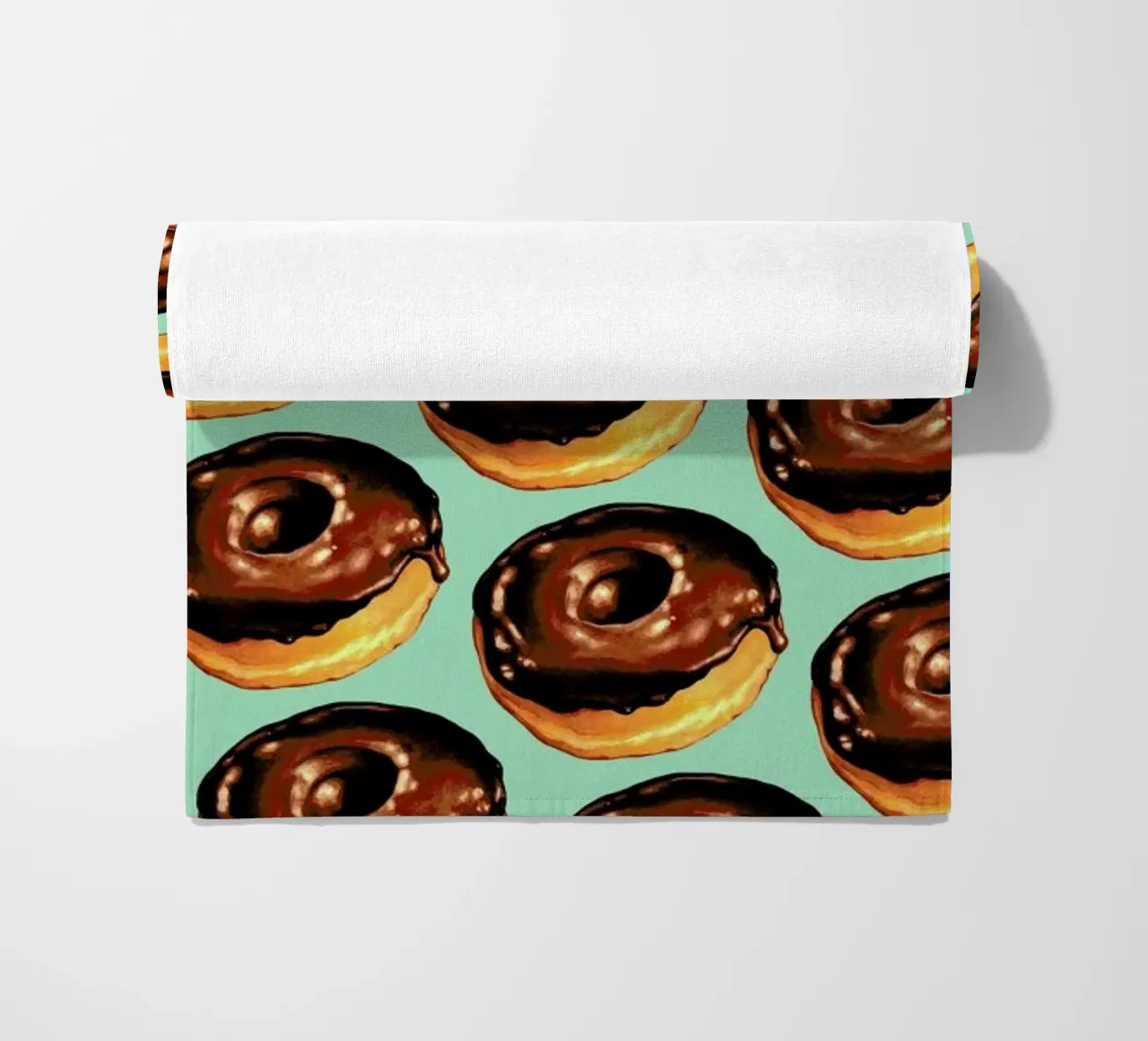 Chocolate Donut Pattern -Teal telo mare da Kelly Gilleran
