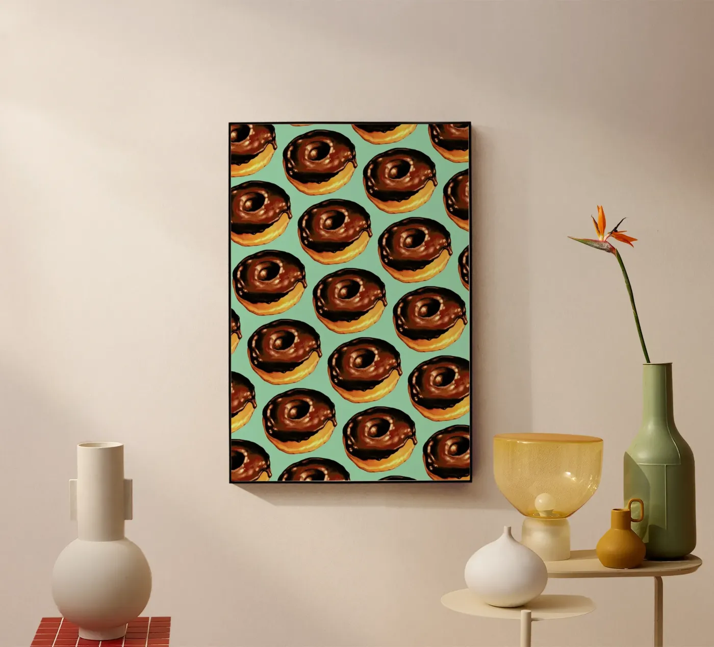 Chocolate Donut Pattern -Teal plexiglass da Kelly Gilleran