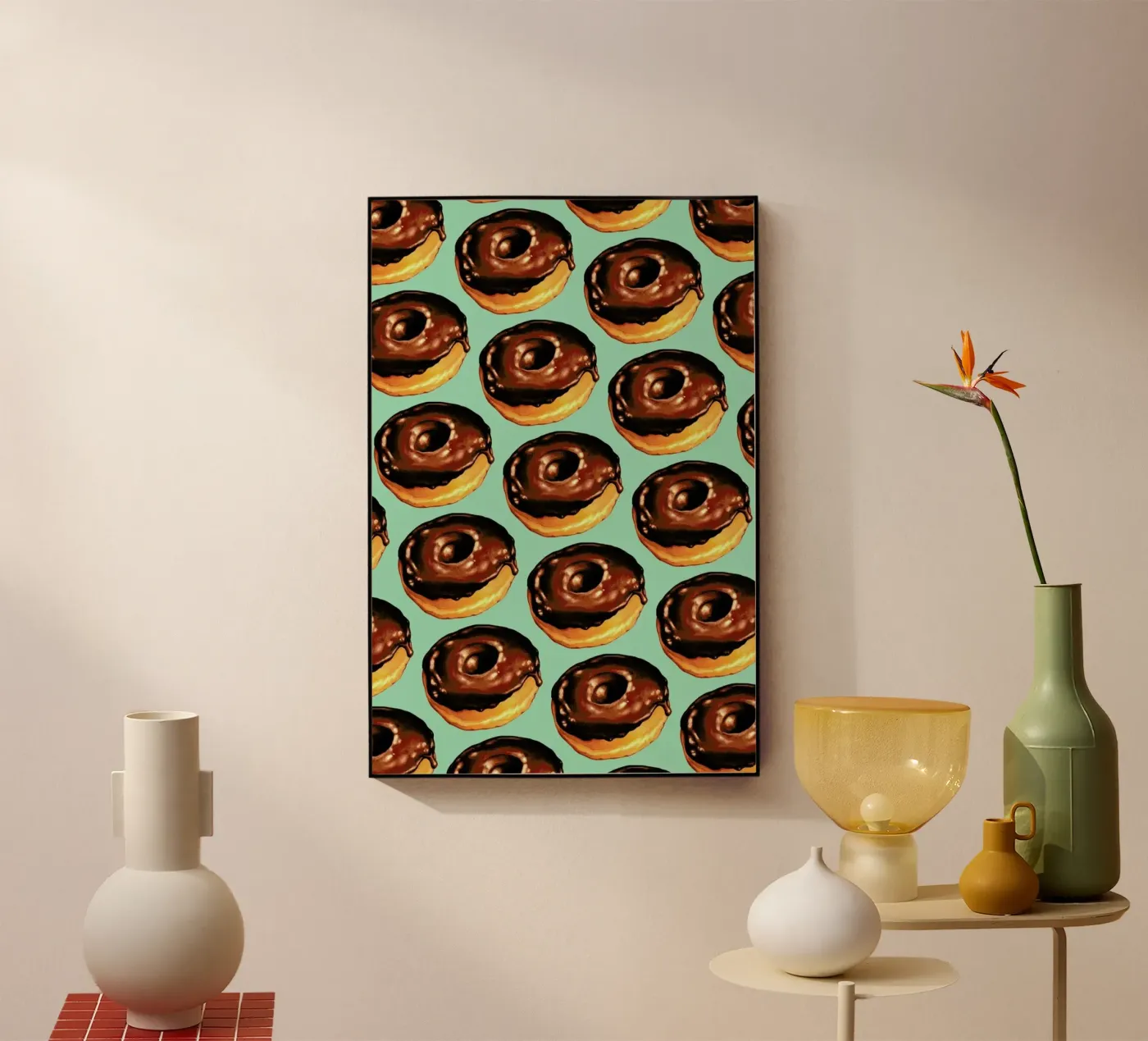 Chocolate Donut Pattern -Teal plexiglas de Kelly Gilleran