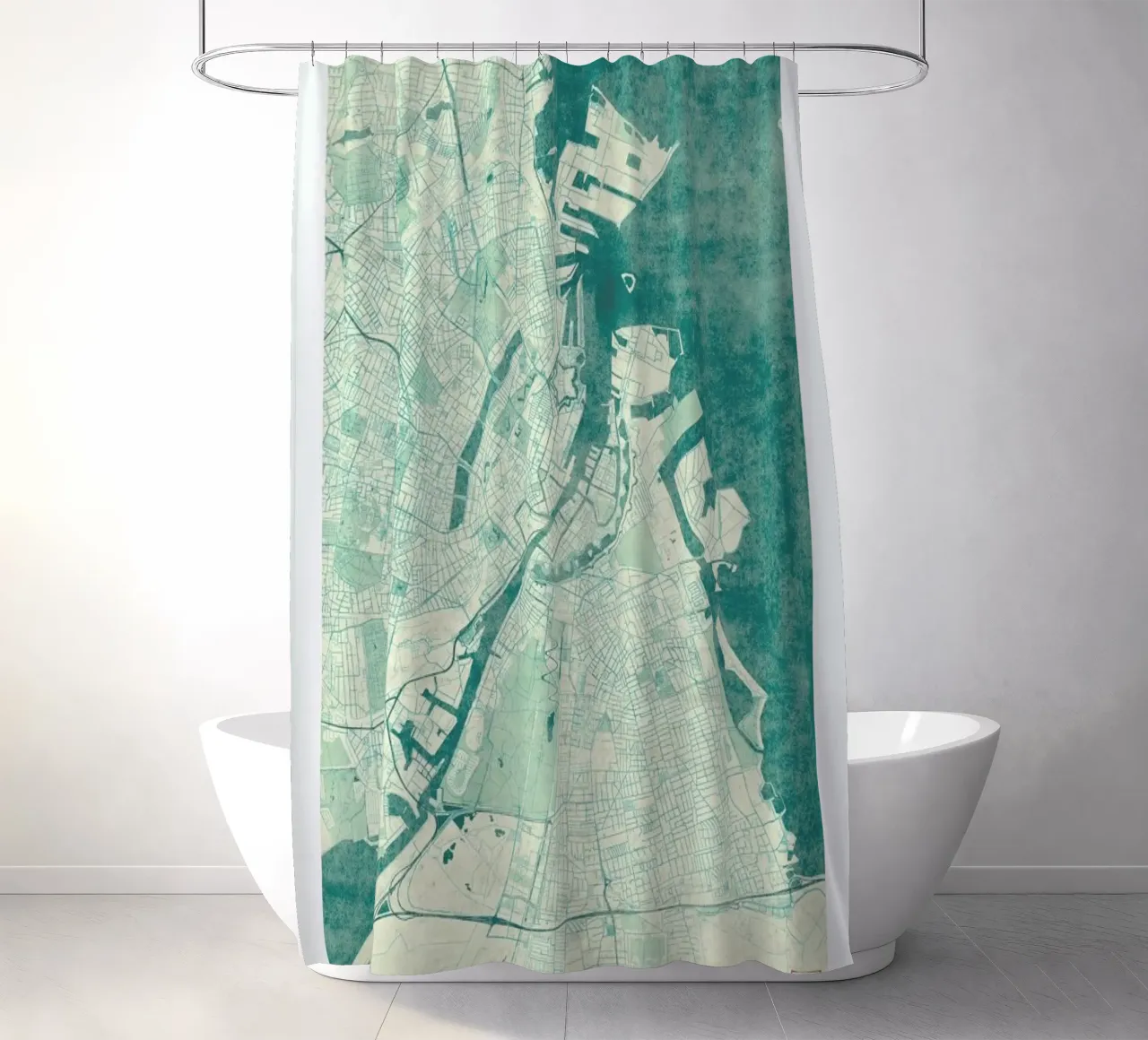Copenhagen Vintage shower curtain by Hubert Roguski