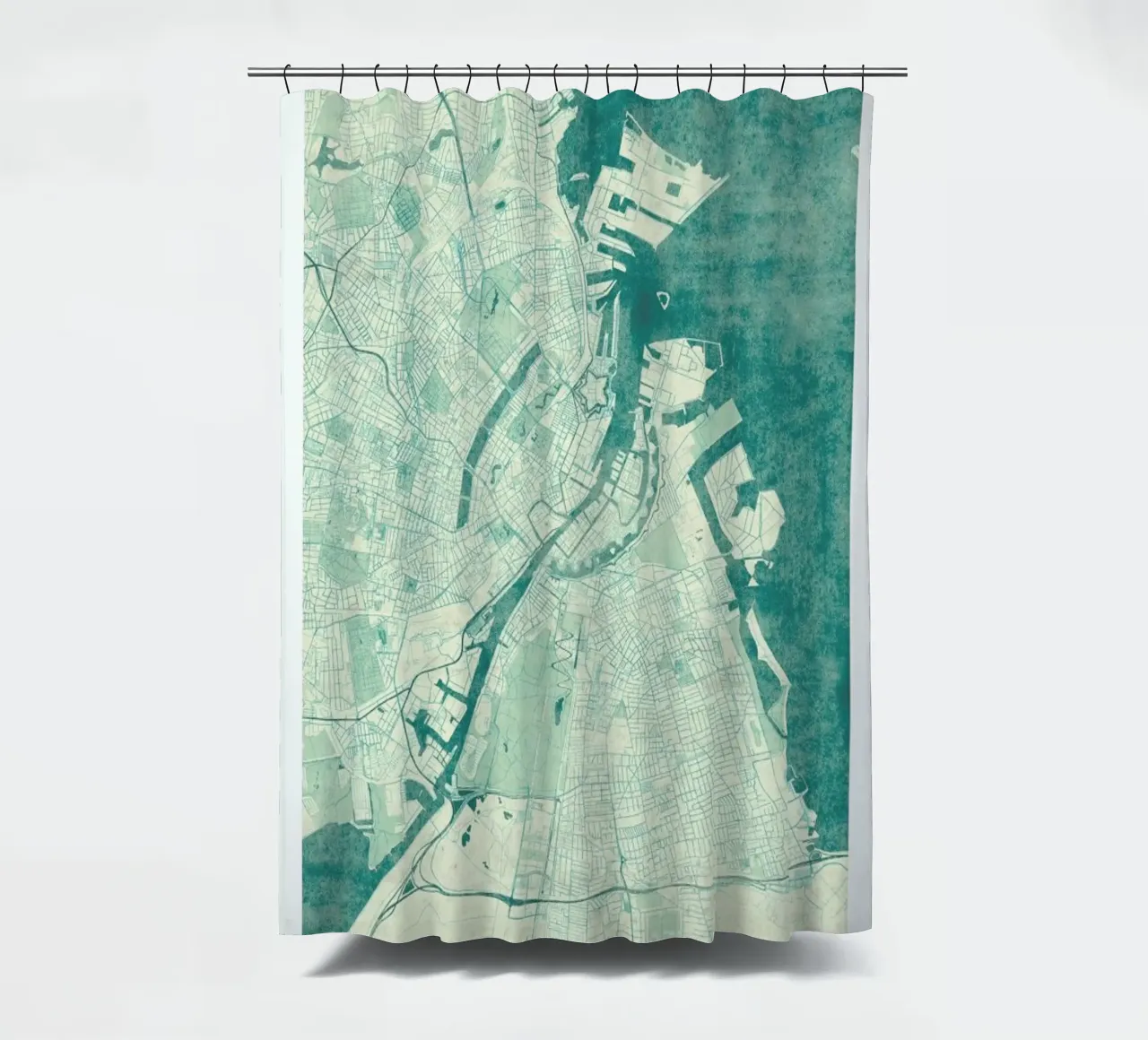 Copenhagen Vintage shower curtain by Hubert Roguski