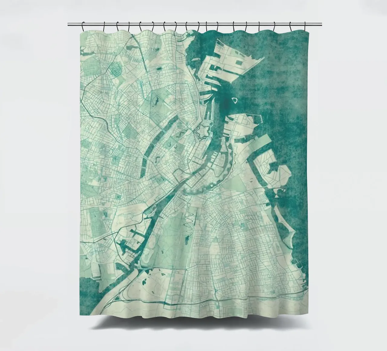 Copenhagen Vintage shower curtain by Hubert Roguski