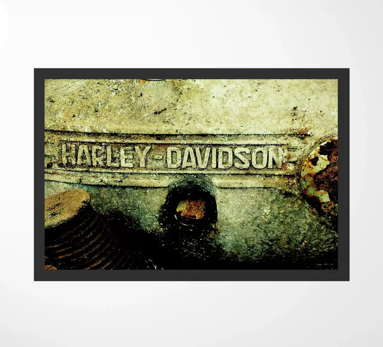 Harley doormat by Robin Delean