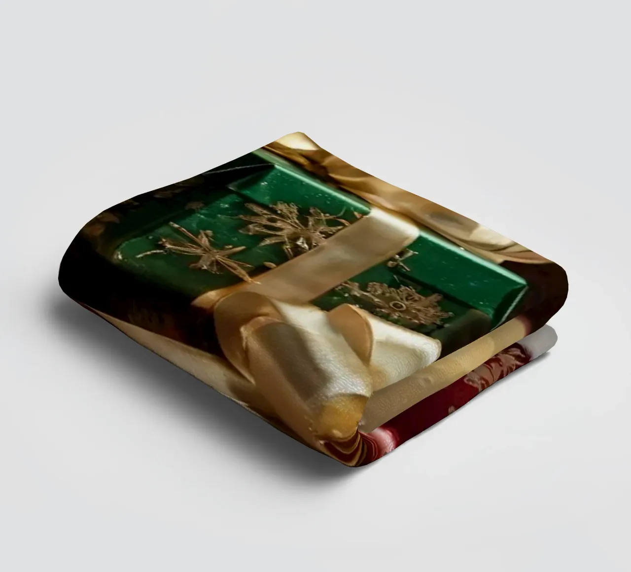 Beautifully decorated Christmas presents with bows towel by DesignDoodle