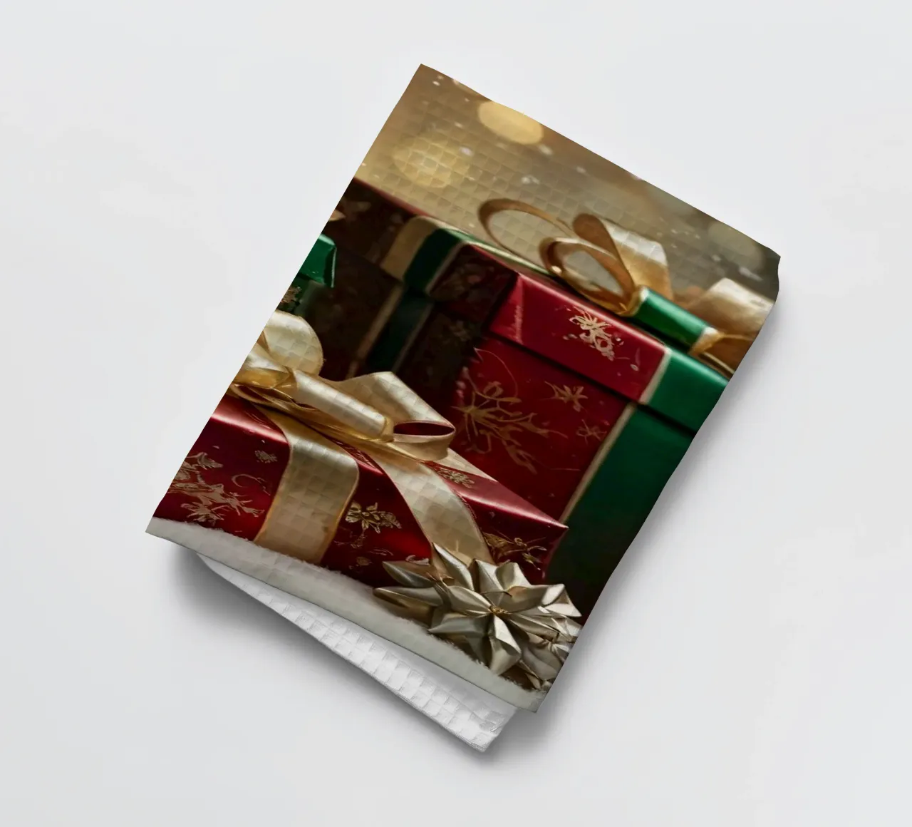 Cadeaux de Noël joliment décorés avec des nœuds torchon de DesignDoodle