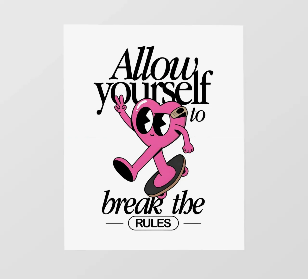 Break the Rules Backlit Folie von Studio Mooodz