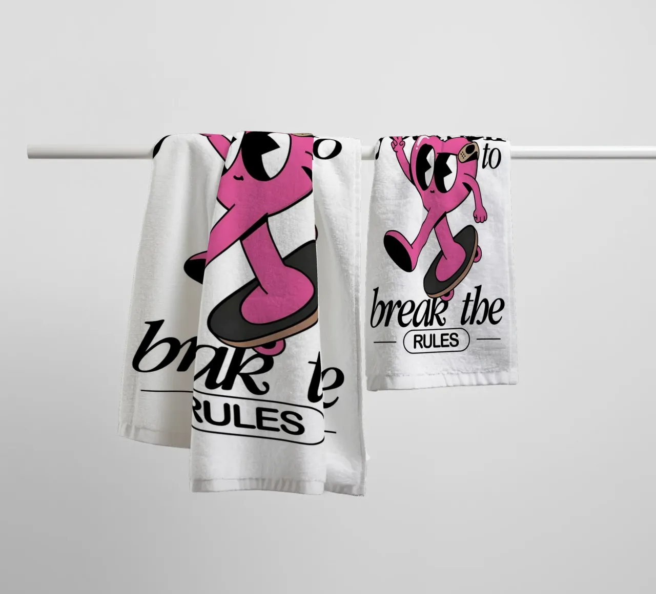 Break the Rules towel by Studio Mooodz