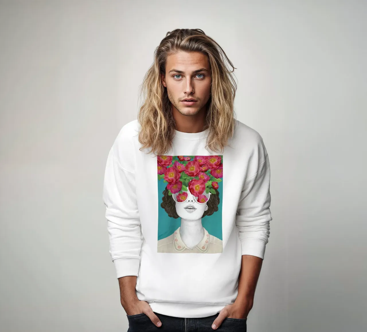 Rose Tinted sweatshirt by Laura Graves