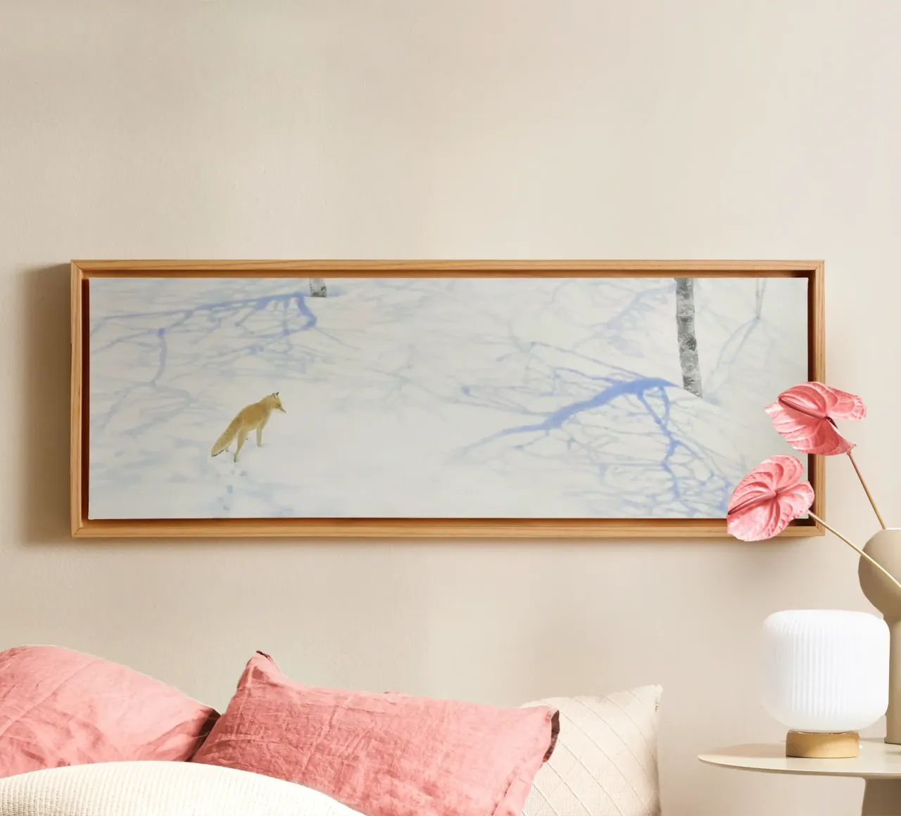Composition of Shadow canvas with Floater frame by Noji-Mikiko