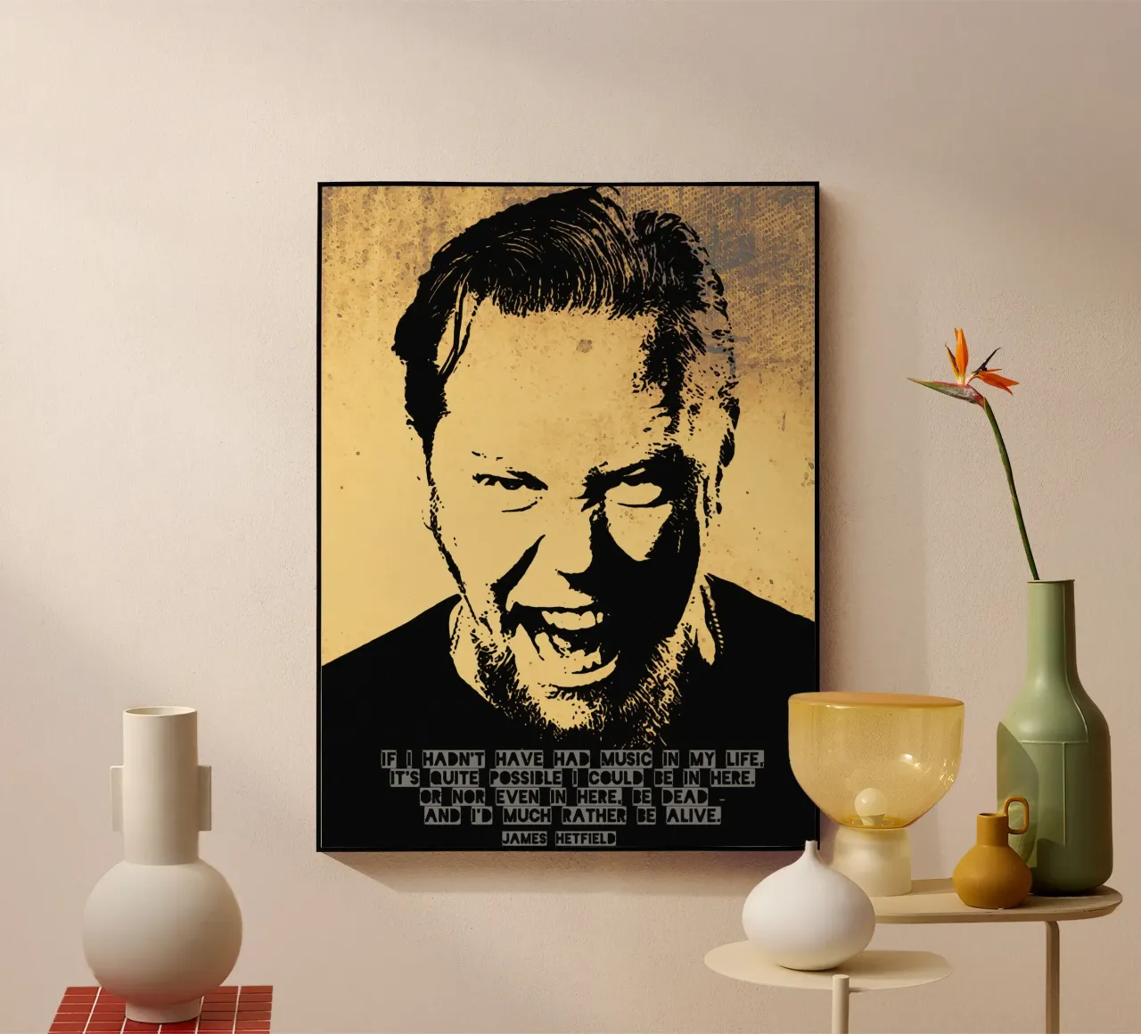 James Hetfield Citazione plexiglass da Gunawan Rb