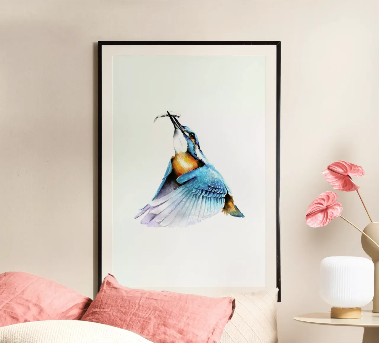 Flying Kingfisher carta hahnemühle da Karolina Kijak