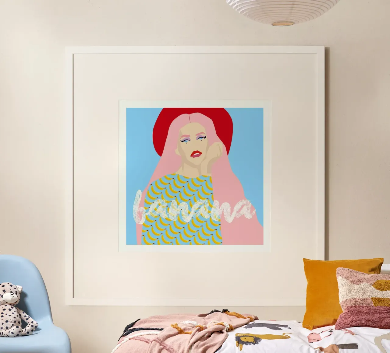 Banana poster con telaio in plastica da Agnes KR Patience