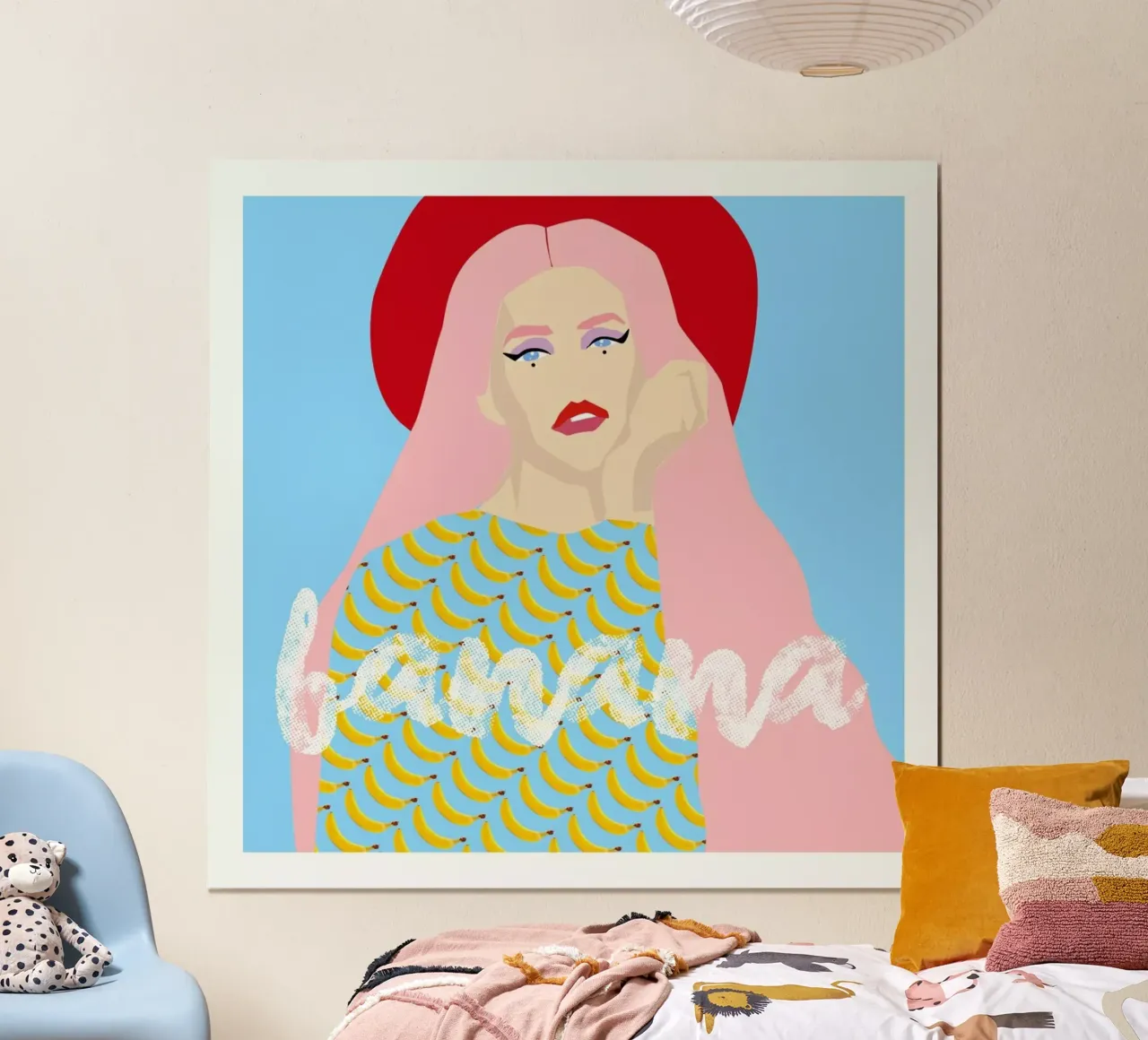 Banana poster con telaio in plastica da Agnes KR Patience