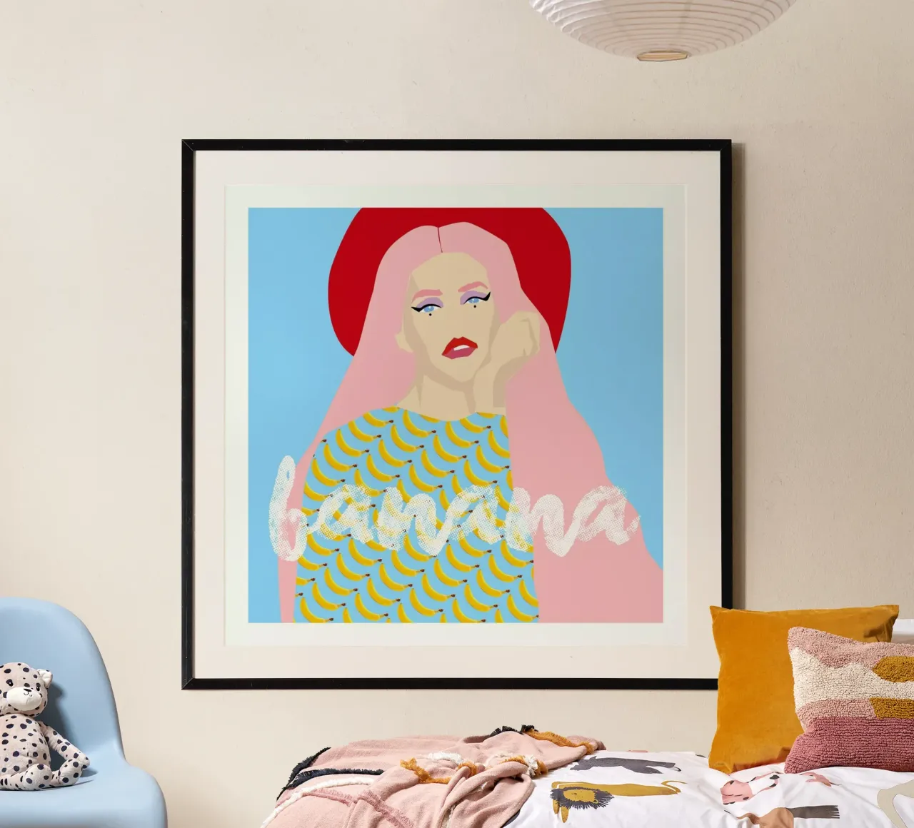 Banana poster con telaio in plastica da Agnes KR Patience