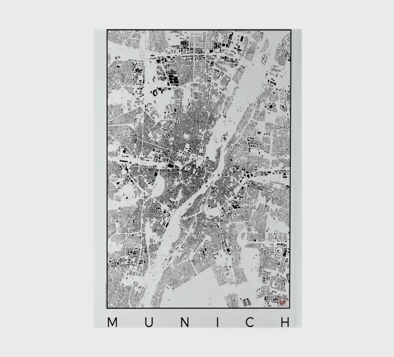 Munich Map Schwarzplan notebook by Hubert Roguski