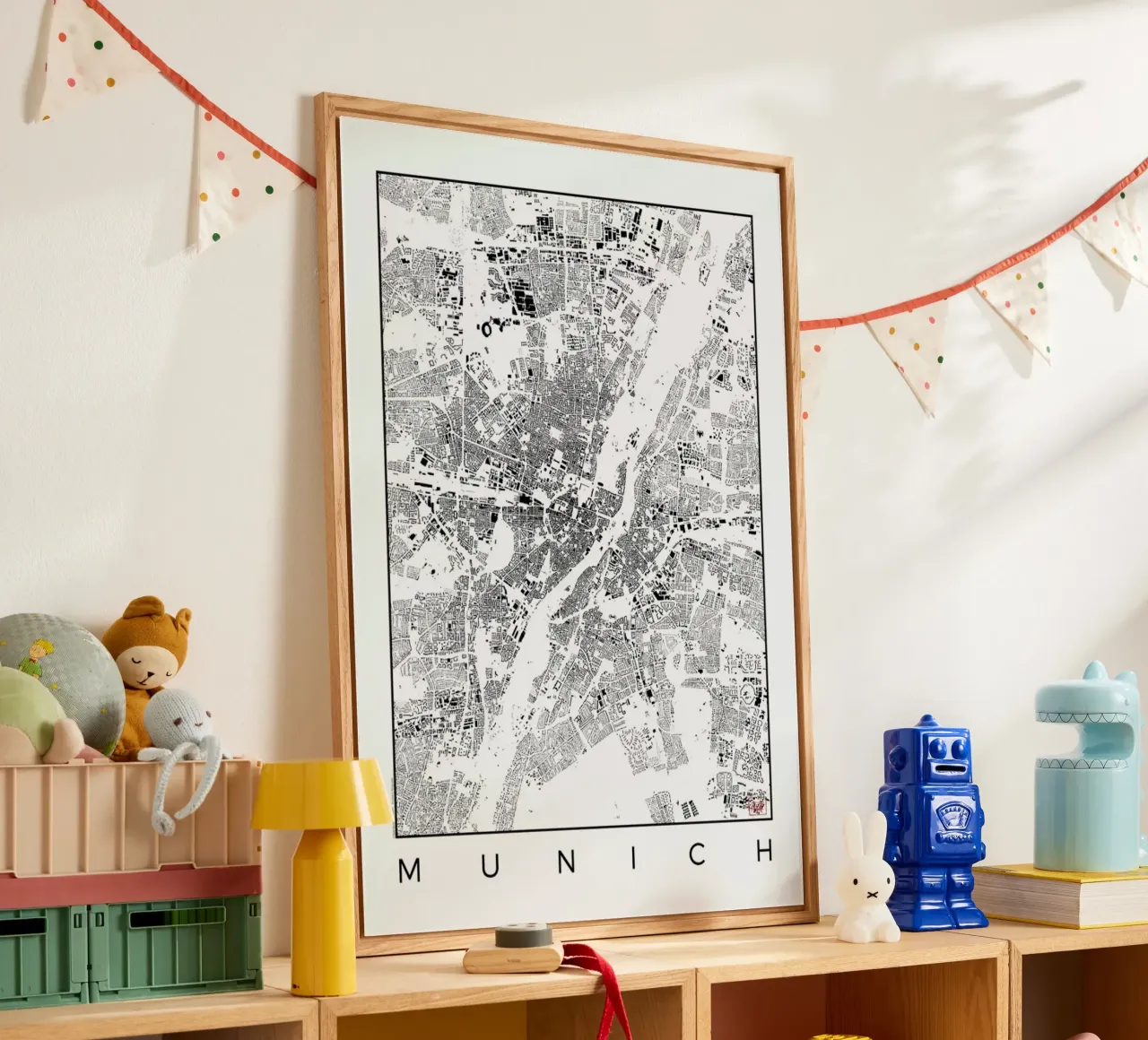 Munich Map Schwarzplan plexiglass da Hubert Roguski