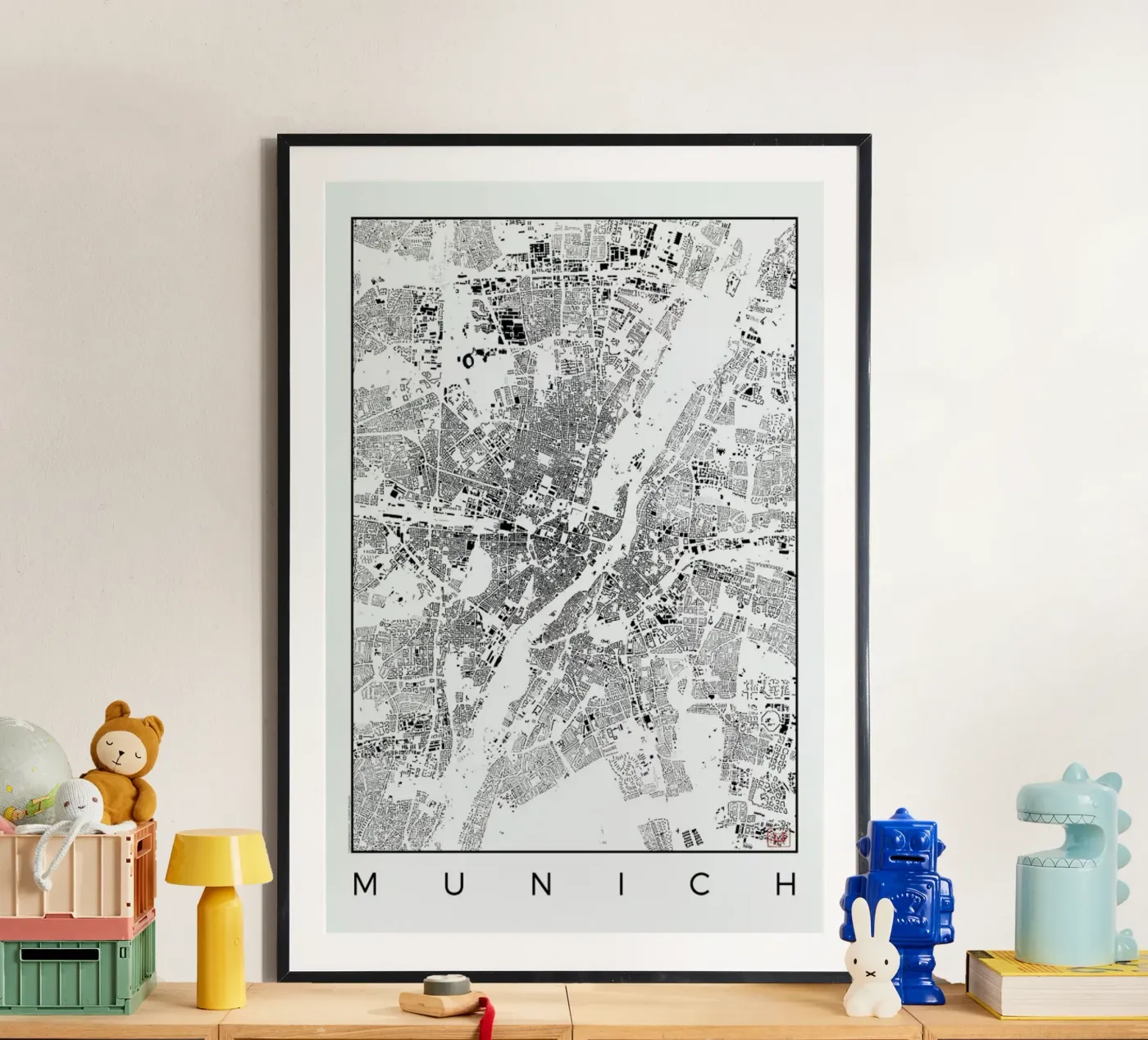 Munich Map Schwarzplan poster by Hubert Roguski